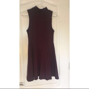Maroon Ribbed Dress